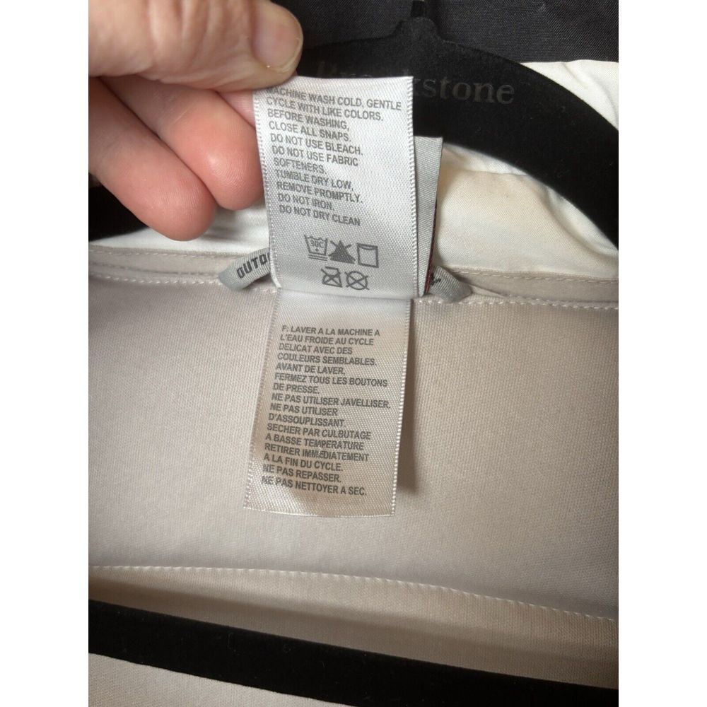 Avalanche‎ Ivory Quilted Pullover Jacket Size Medium 1/2 Snap Outdoor Hiking - Picture 11 of 11